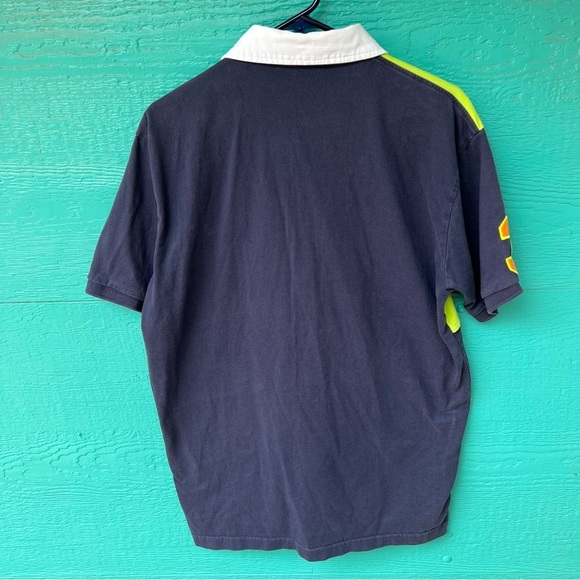 VINTAGE LRL RUGBY BIG PONY STRIPE SHORT SLEEVES POLO SHIRT LARGE
NAVY BLUE GREEN - Picture 6 of 6